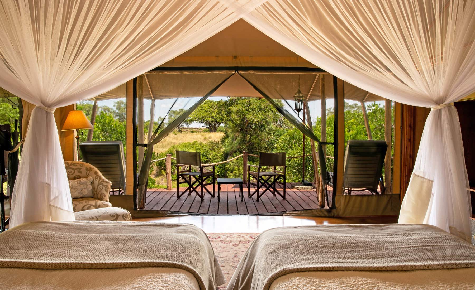 sand rivers twin room balcony view