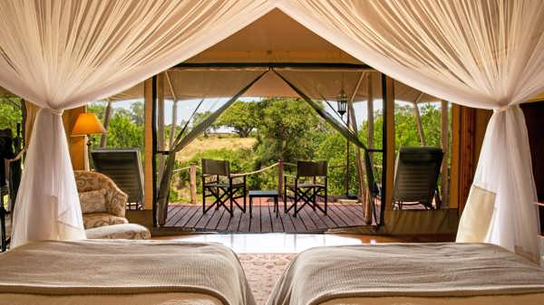 sand rivers twin room balcony view