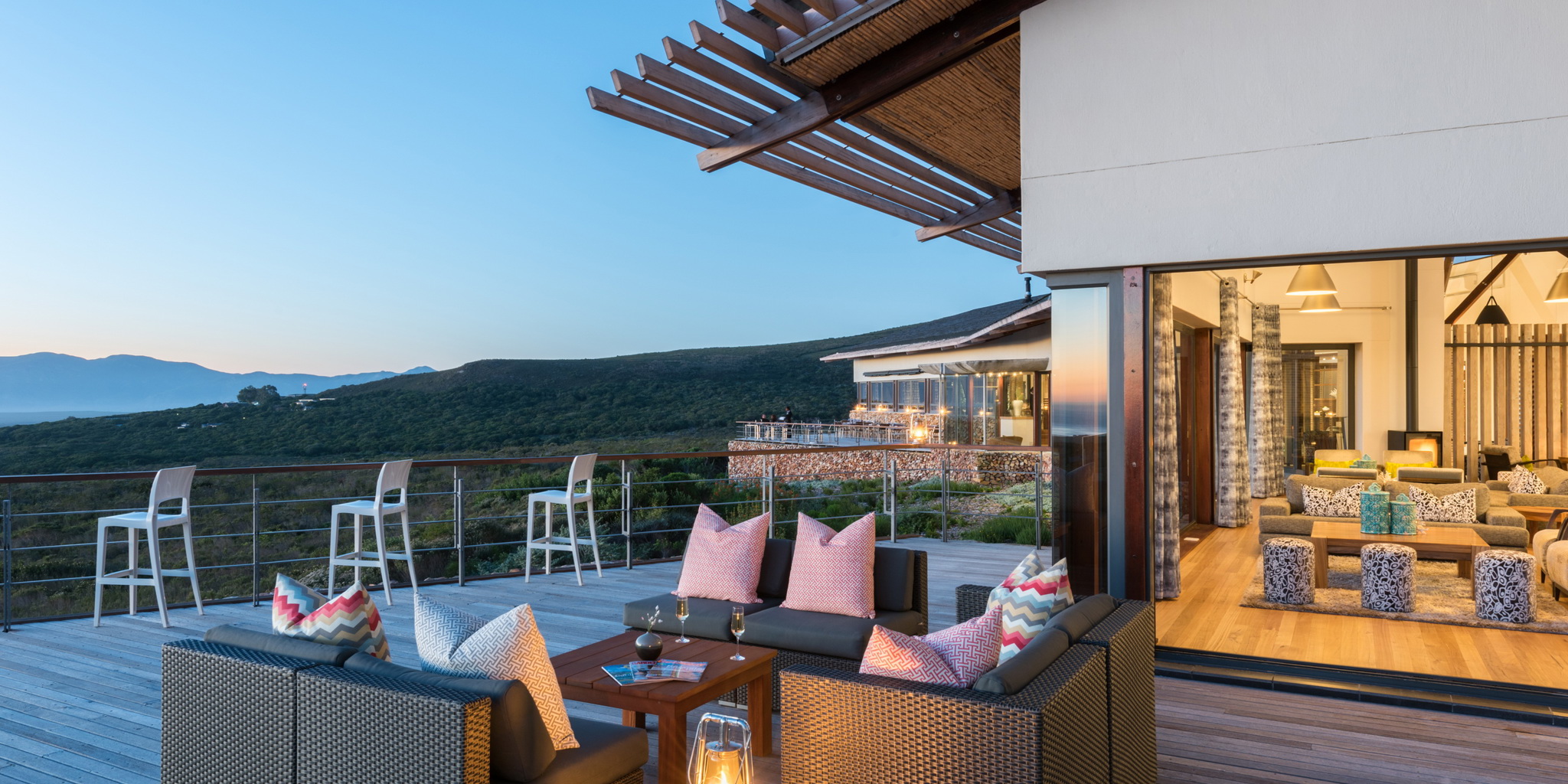 pool deck area grootbos forest lodge south africa yellow zebra safaris