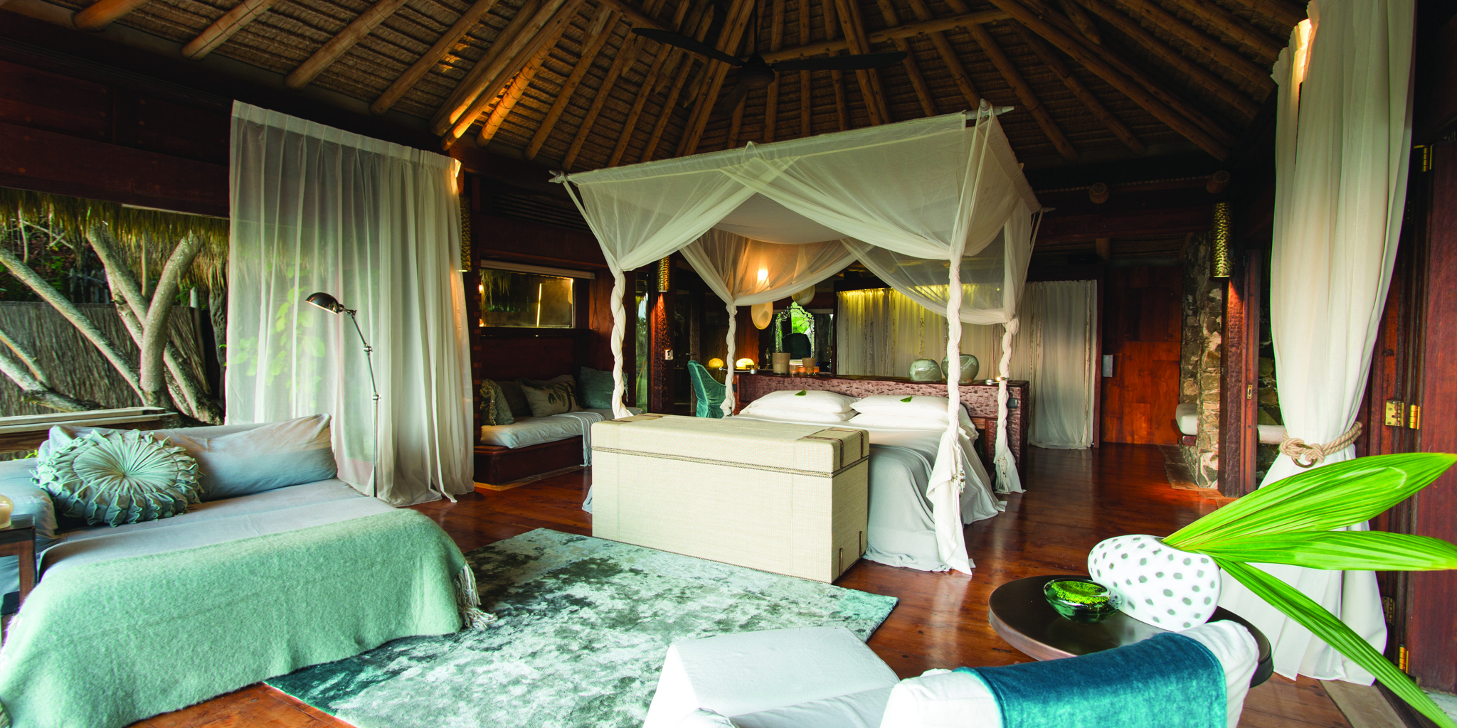 north island seychelles bedroom yellow ebra safaris