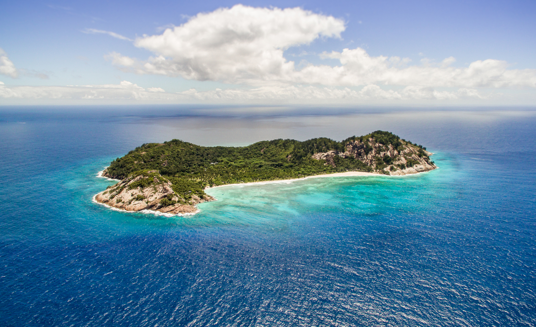 North island view seychelles yellow zebra safaris