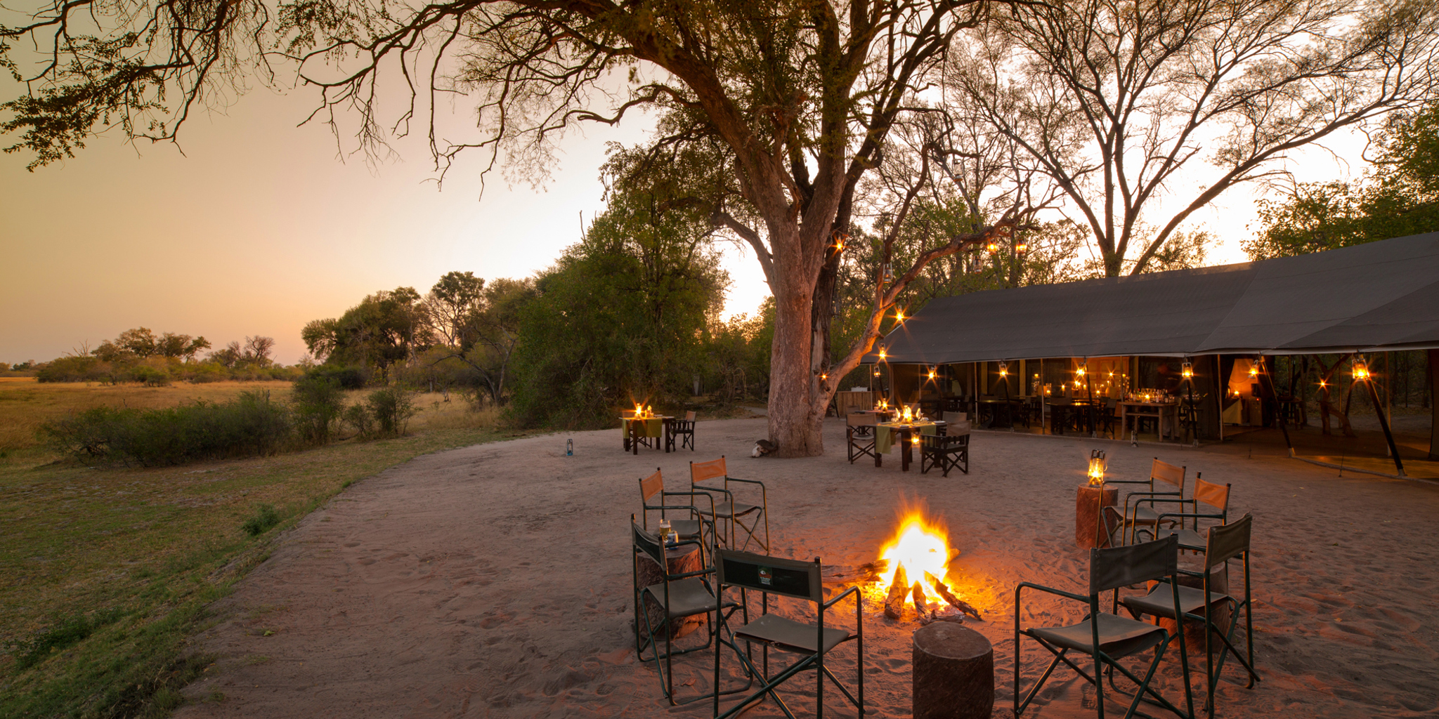 firepit machaba botswana yellow zebra safaris
