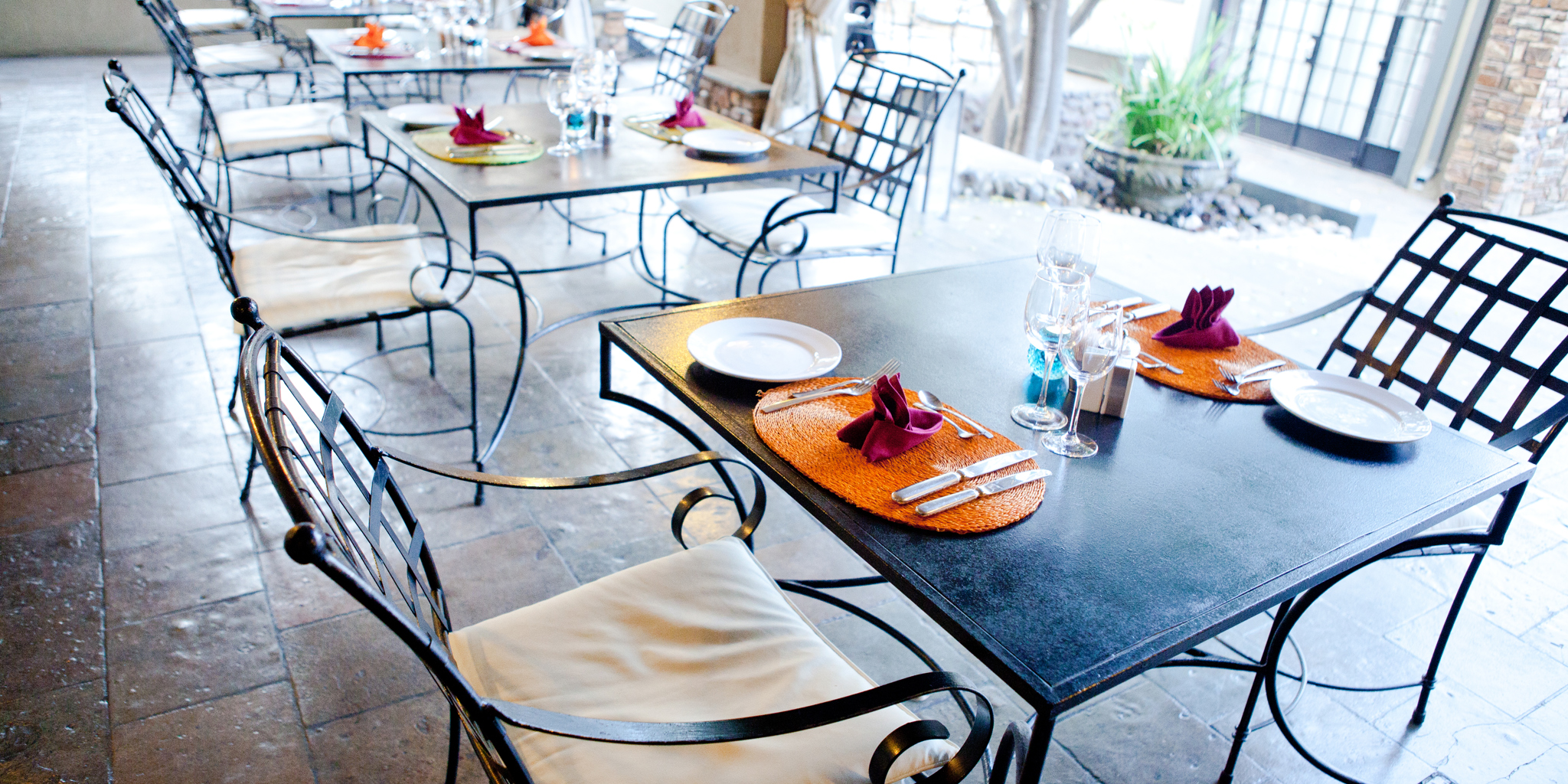 dining area olive grove guesthouse namibia yellow zebra safaris