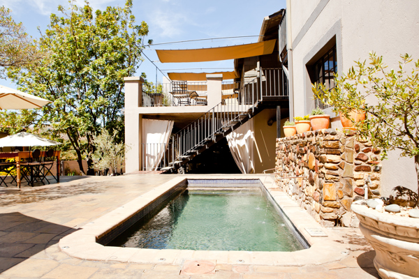 swimming pool olive grove guesthouse namibia yellow zebra safaris