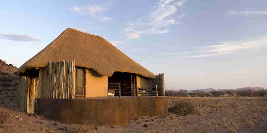 bedroom chalet doro nawas camp namibia yellow zebra safaris