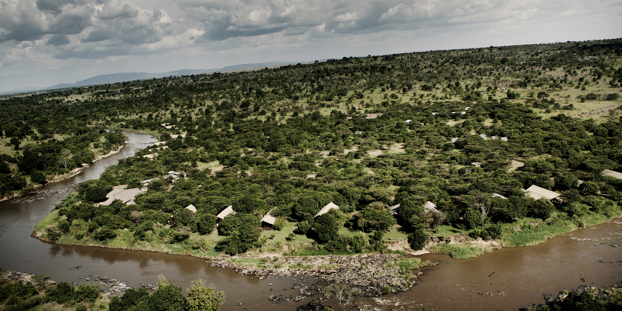 aerial view karen blixen camp kenya yellow zebra safaris