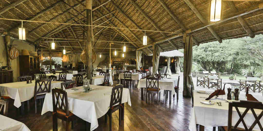 dining area karen blixen camp kenya yellow zebra safaris