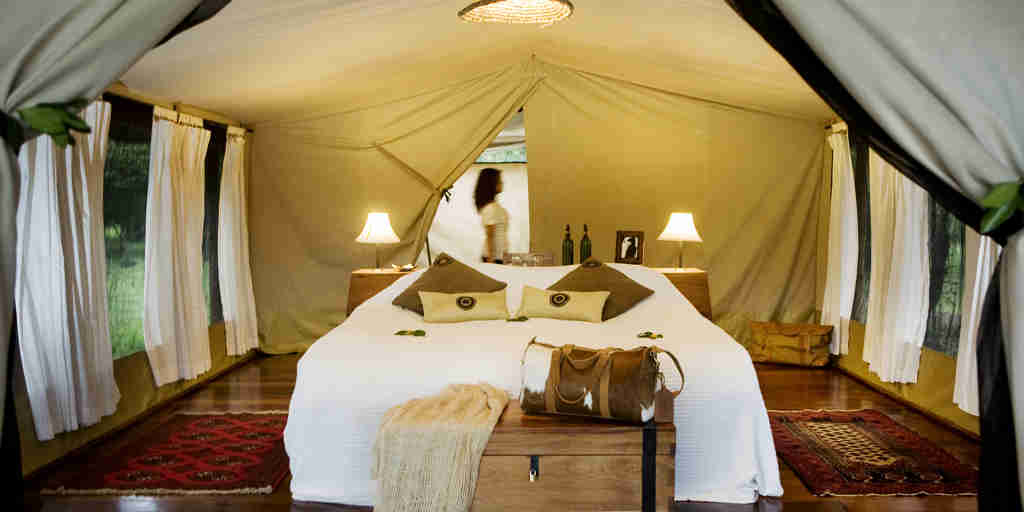interior tents karen blixen camp kenya yellow zebra safaris