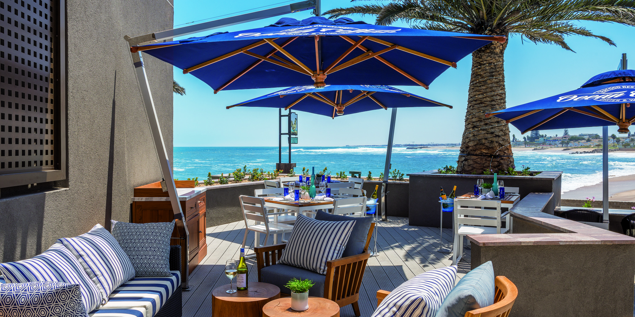 outdoor dining strand hotel swaokpmund namibia yellow zebra safaris