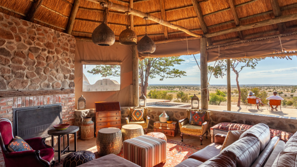 deka camp zimbabwe main area day yellow zebra safaris