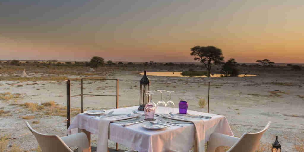 dining area onguma the fort namibia yellow zebra safaris