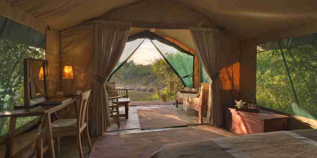 luxury guest tent view rekero kenya yellow zebra safaris