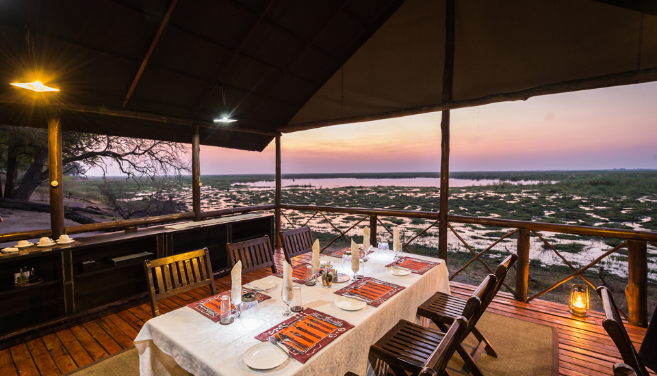 camp linyanti botswana dining yellow zebra safaris