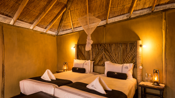 camp linyanti botswana double bedroom yellow zebra safaris