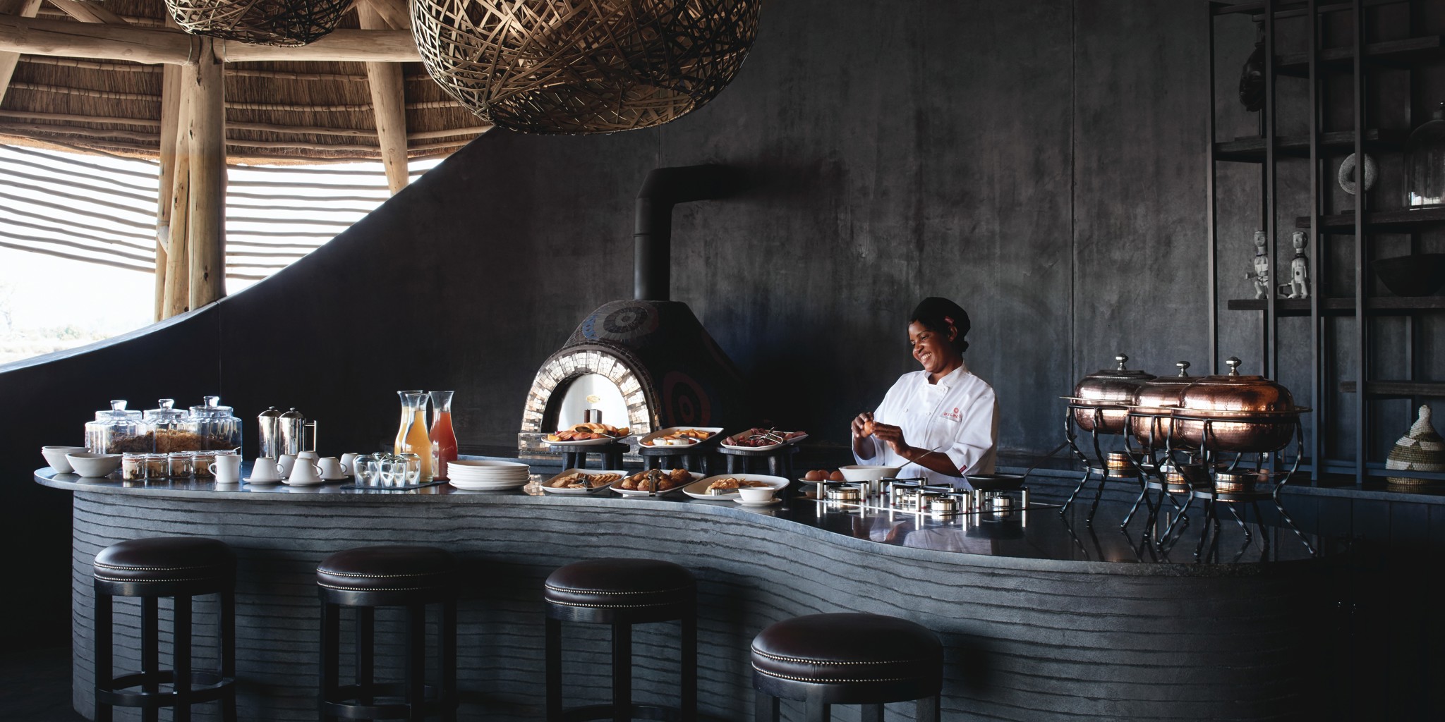 belmond eagle island lodge botswana dining yellow zebra safaris