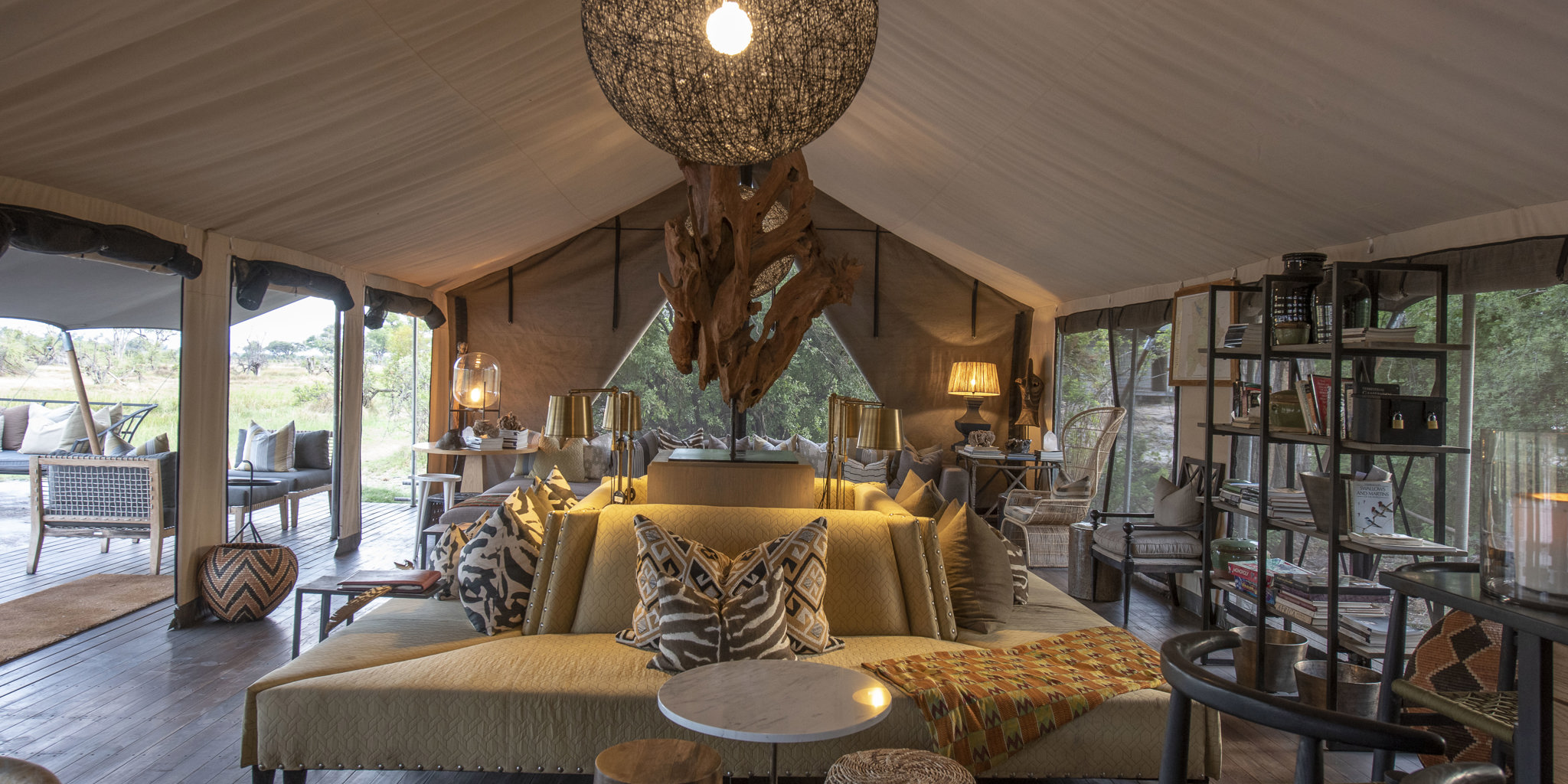Gomoti private main area botswana yellow zebra safaris