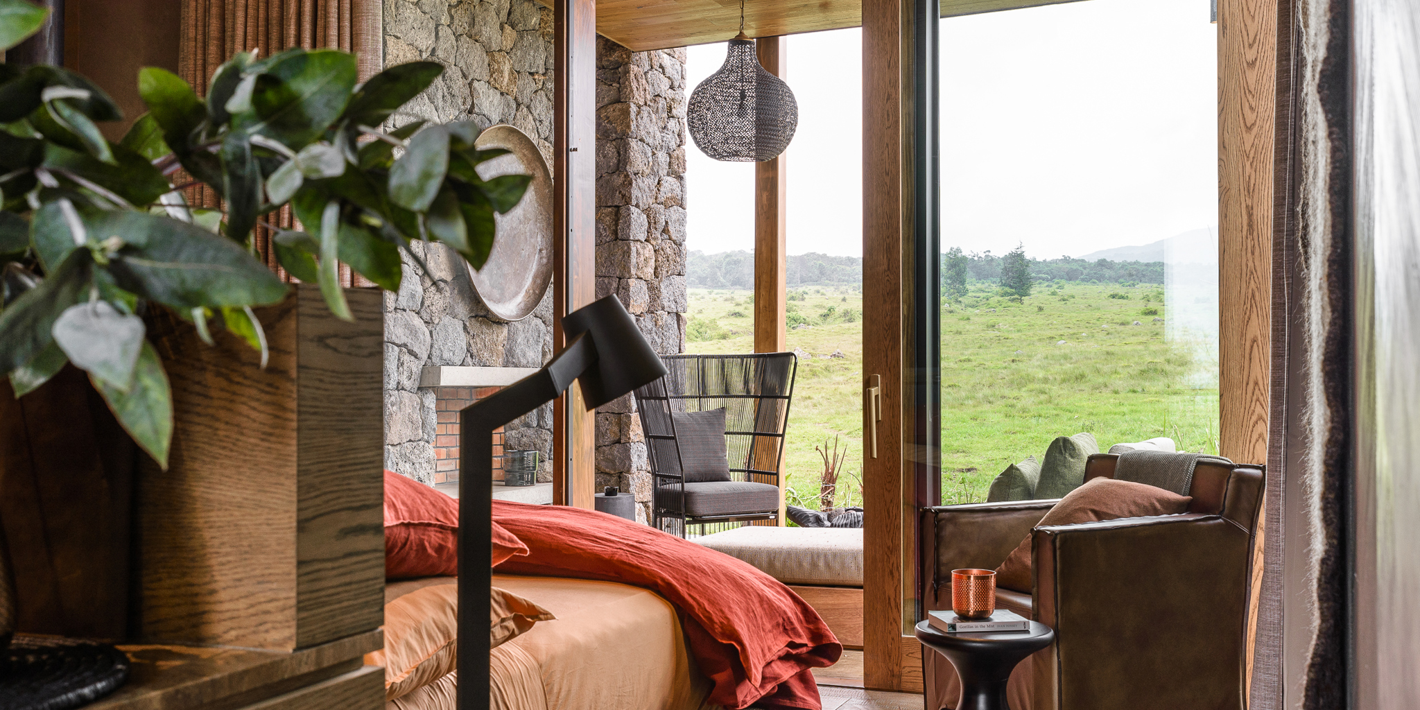 singita kataza house rwanda suite yellow zebra safaris