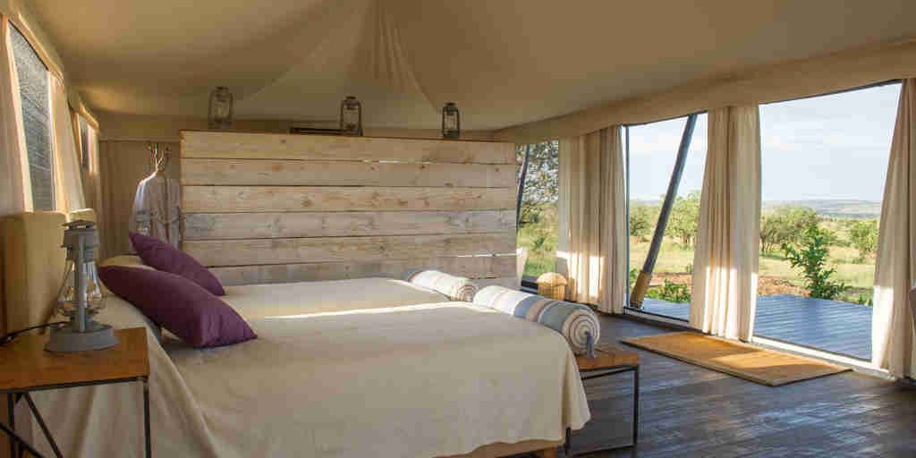 mara mara tented lodge tanzania double bedroom yellow zebra safaris
