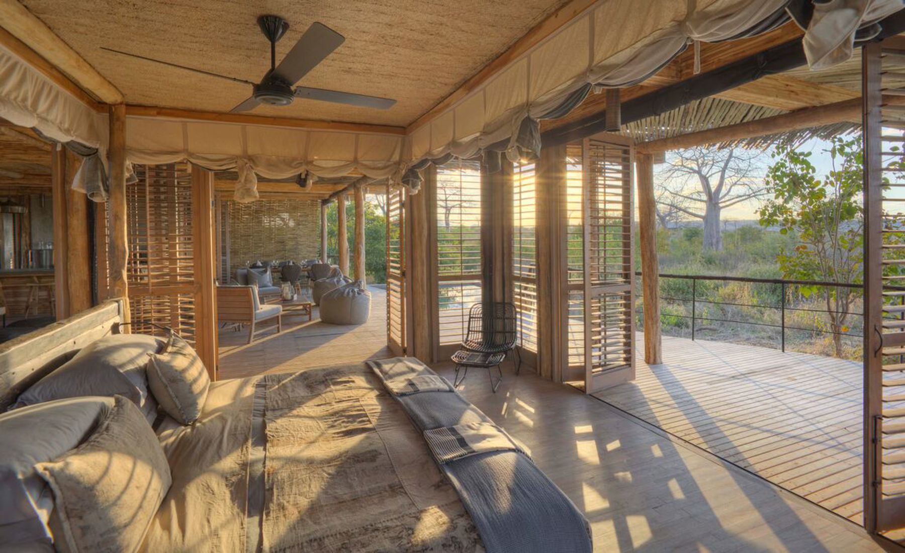 jabali private house tanzania bedroom yellow zebra safaris