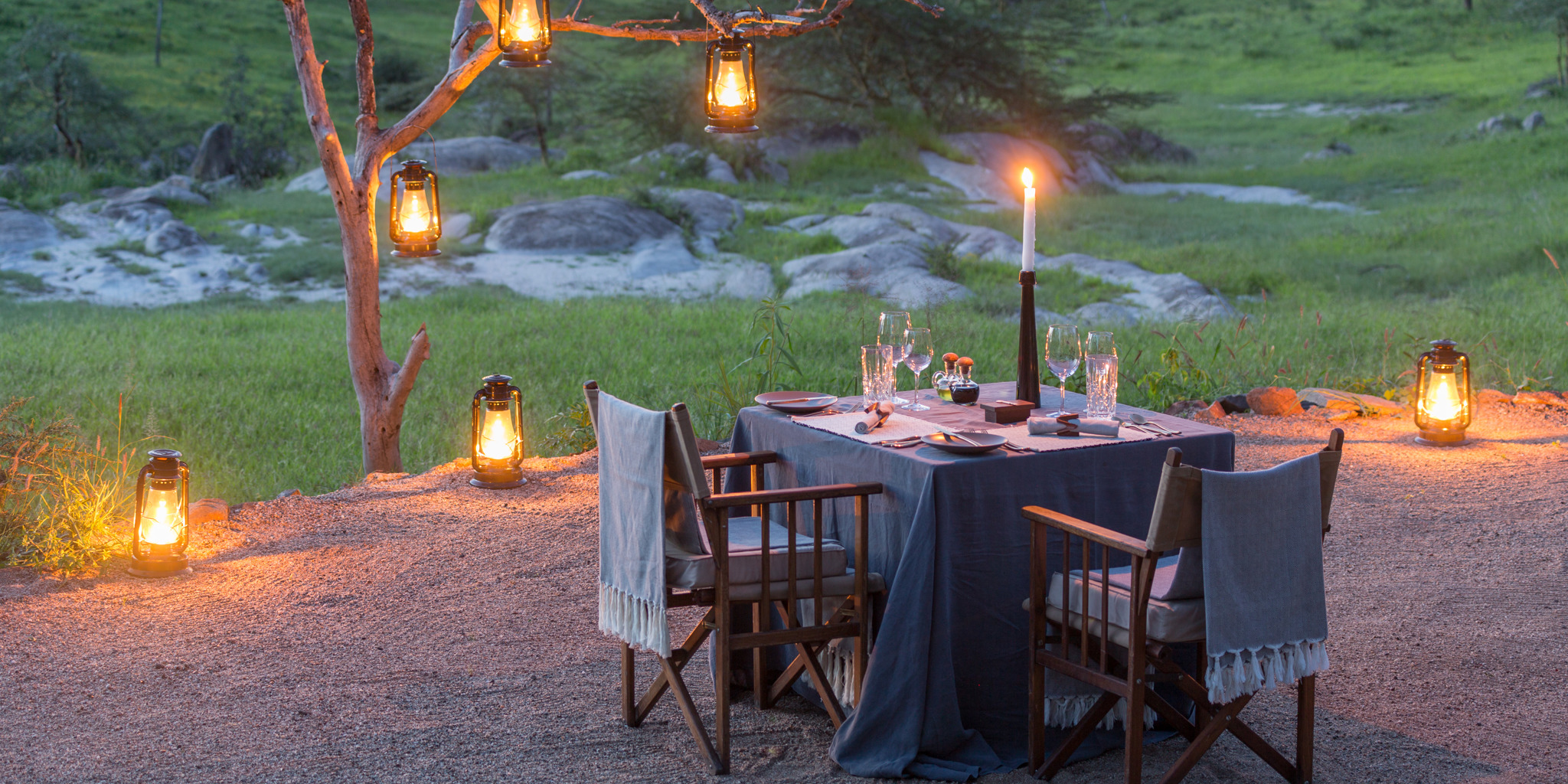 mwiba tented camp tanzania private dining yellow zebra safaris