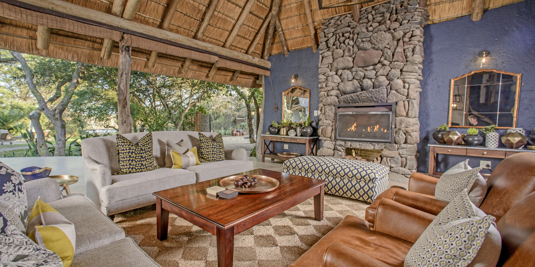 savanna private game reserve lounge yellow zebra safaris