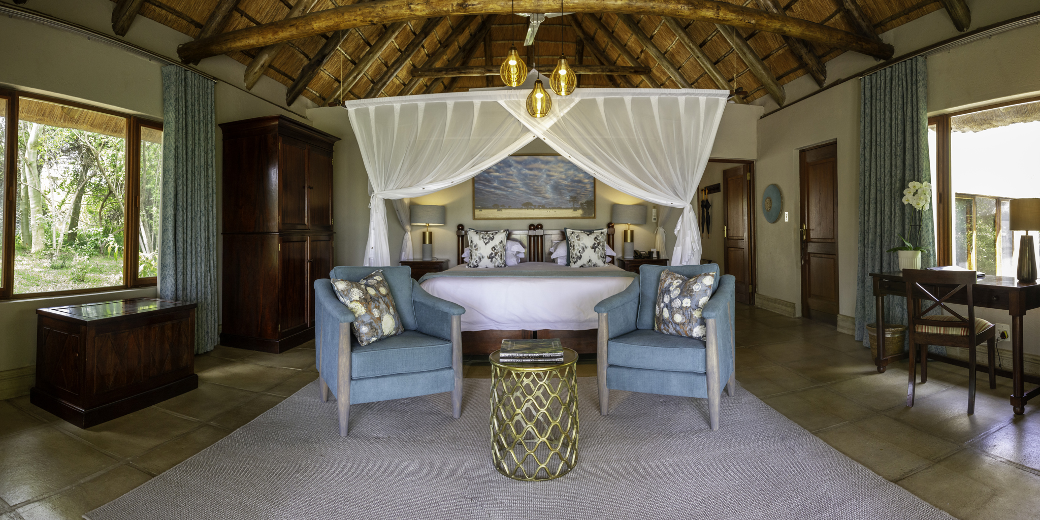 savanna private game reserve main bedroom yellow zebra safaris