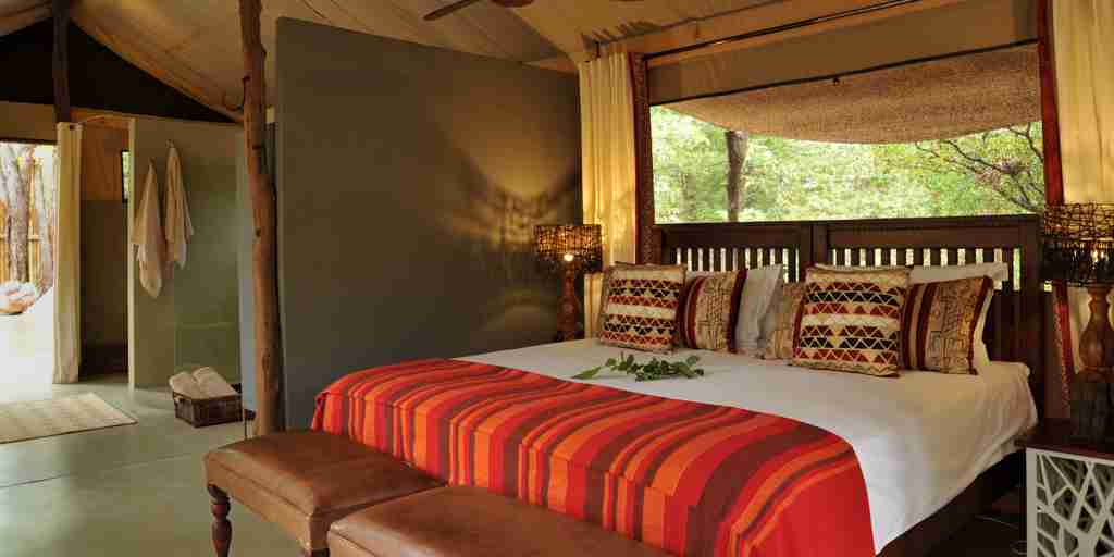 changa safari camp double bedroom zimbabwe yellow zebra safaris