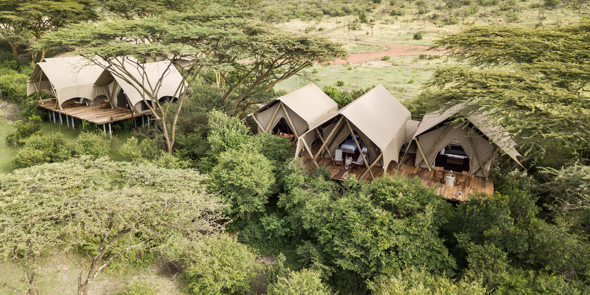 mara nyika kenya aerial yellow zebra safaris