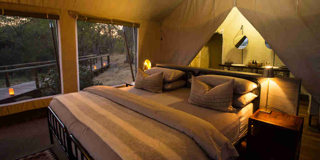 little machaba bedroom botswana yellow zebra safaris