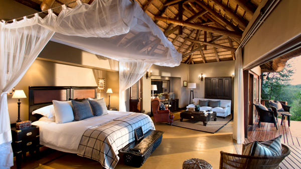 lion sands tinga lodge double bedroom south africa yellow zebra safaris