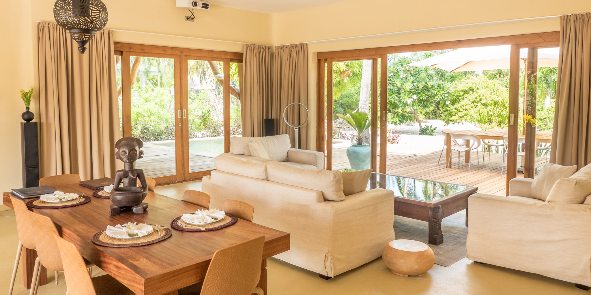 white sand villas main area tanzania zanzibar yellow zebra safaris