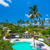 white sand villas pool view tanzania yellow zebra safari