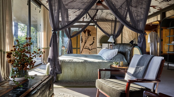 seseka tented camp double bedroom south africa yellow zebra safaris