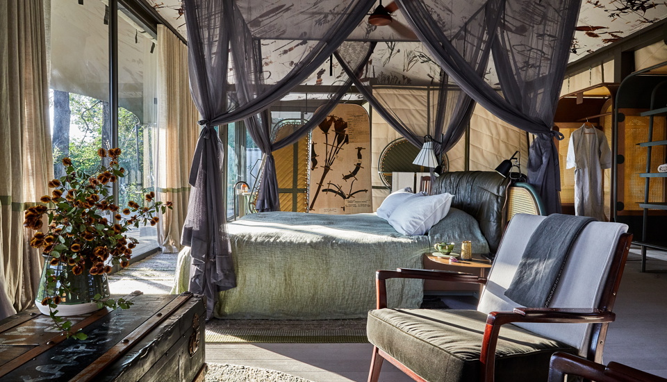 seseka tented camp double bedroom south africa yellow zebra safaris