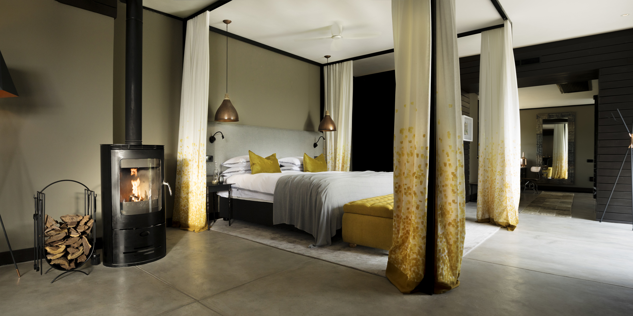 silvan safari lodge bedroom south africa yellow zebra safaris