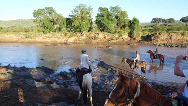 river crossing horseback yellow zebra safaris