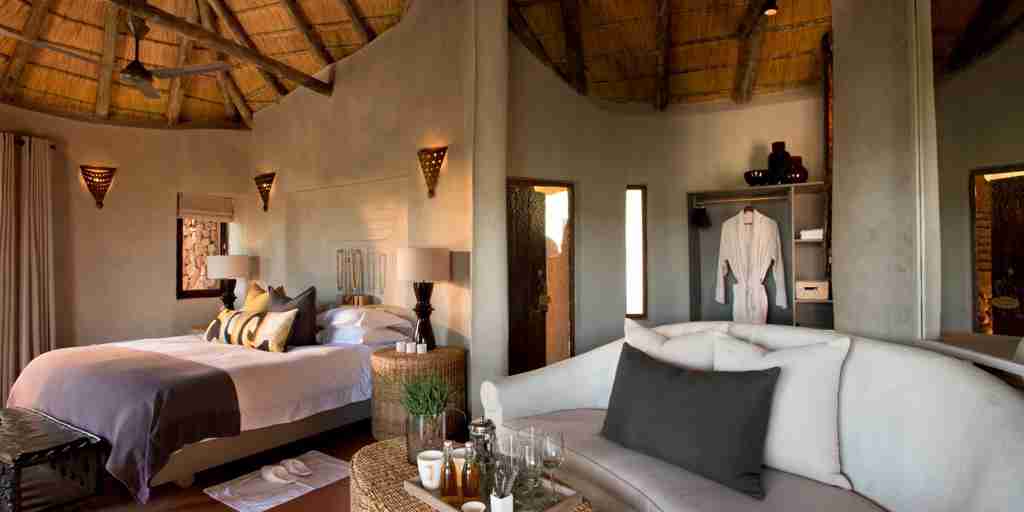 madikwe kopano lodge south africa double bedroom yellow zebra safaris
