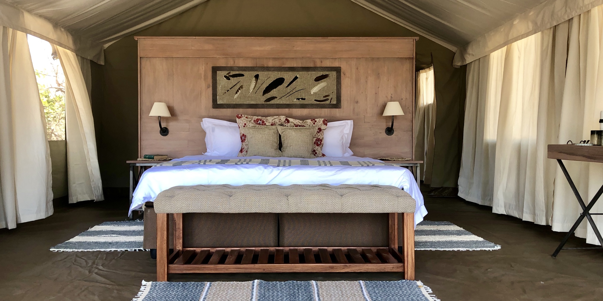 ingwe pans double bed zimbabwe yellow zebra safaris