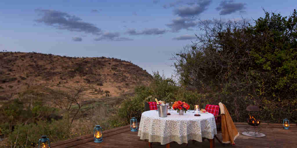 lewa wilderness private dinner kenya yellow zebra safaris