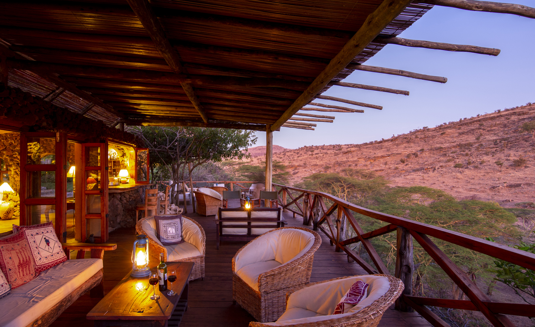 lewa wilderness balcony kenya yellow zebra safaris