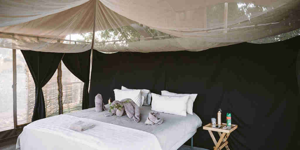 chula island camp double bed tent zambia yellow zebra safaris