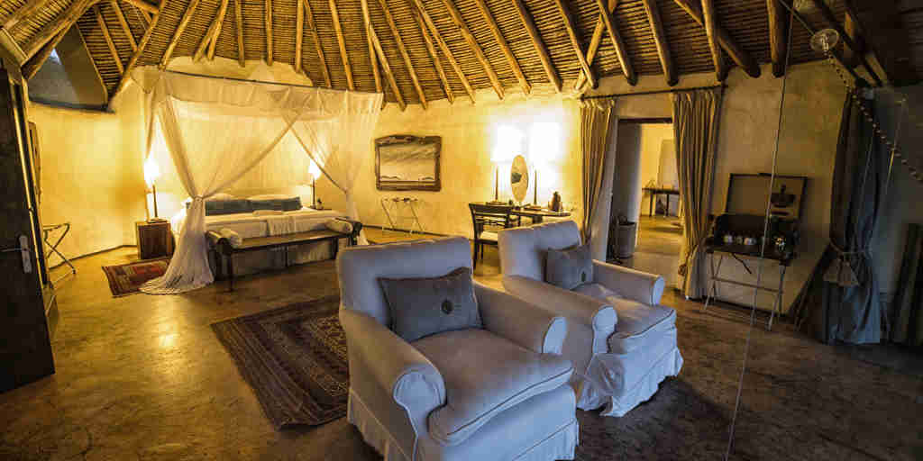 ol donyo lodge double bedroom kenya yellow zebra safaris