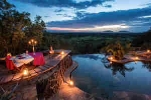ol donyo lodge pool view kenya yellow zebra safaris