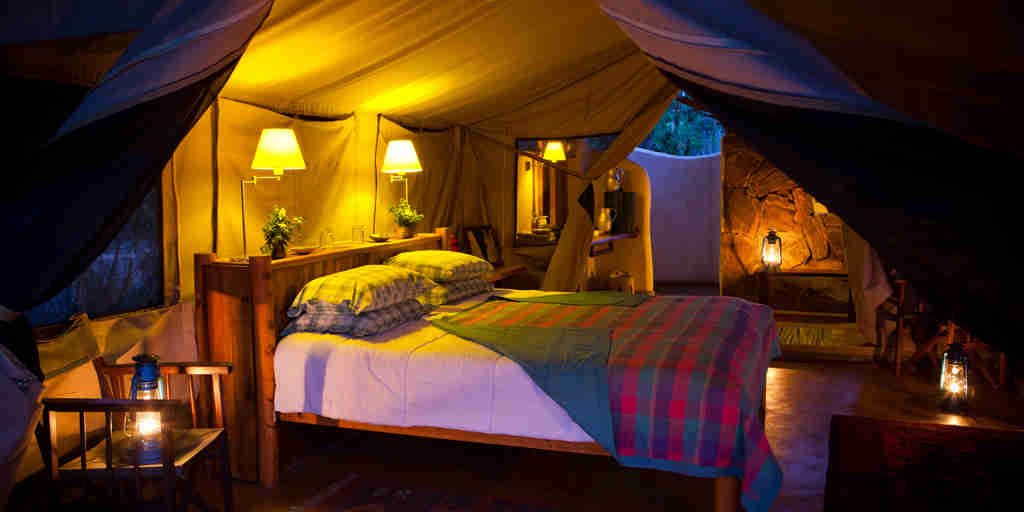 kitich forest camp double bedroom kenya yellow zebra safaris