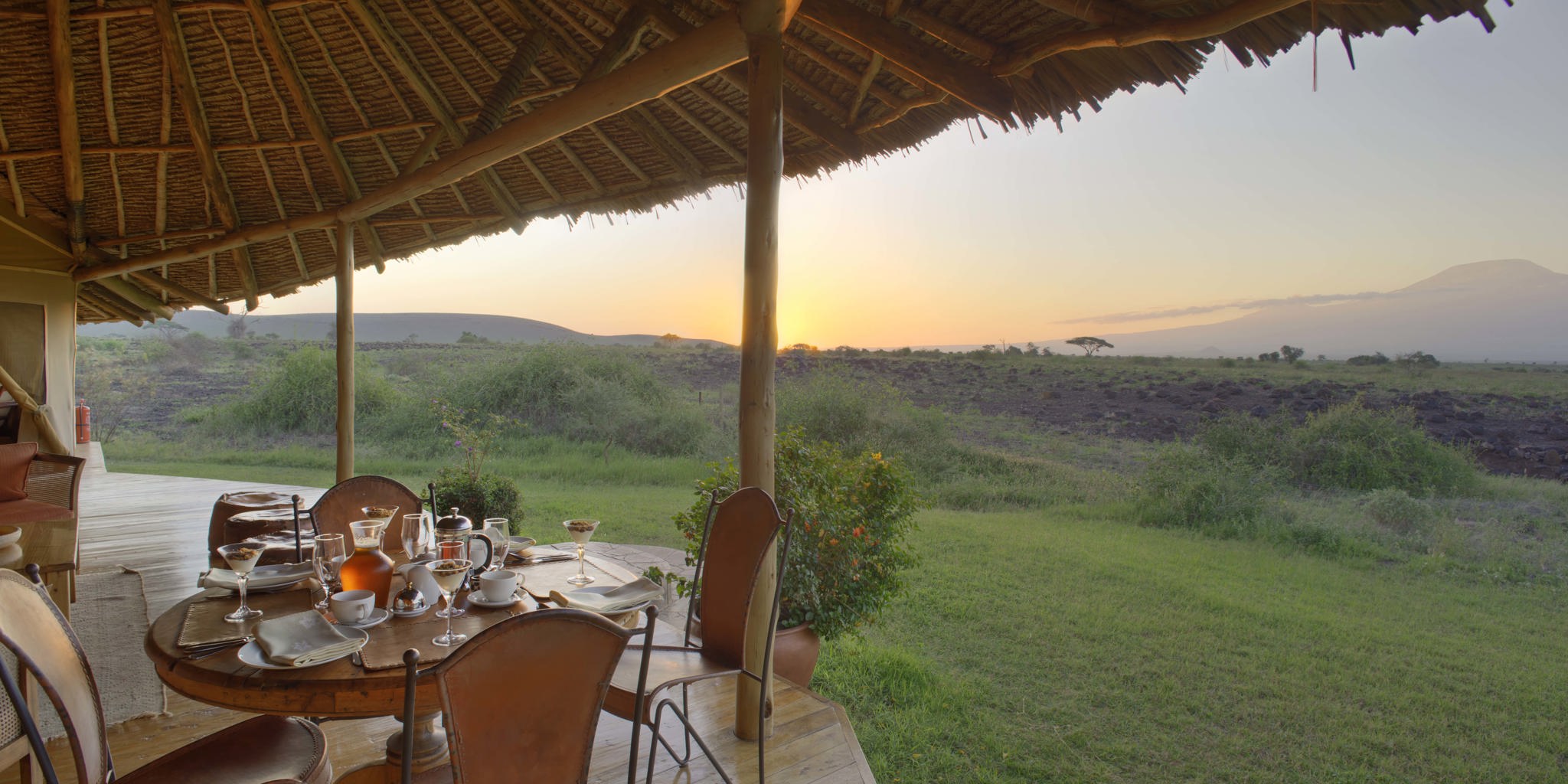 tortilis camp breakfast kenya yellow zebra safaris