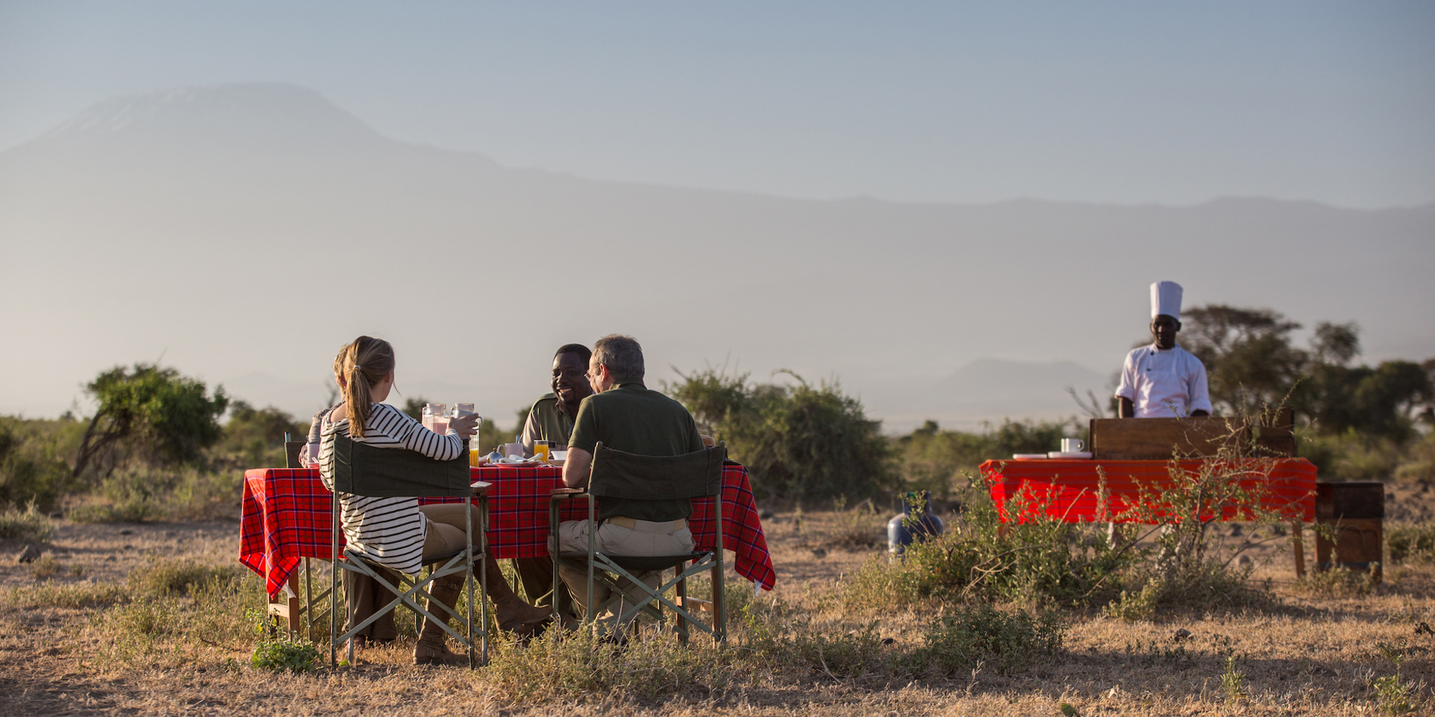 tortilis camp bush breakfast kenya yellow zebra safaris