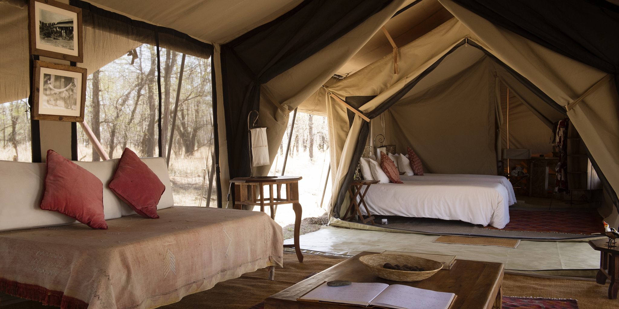 serians serengeti mobile lamai interior tent tanzania yellow zebra safaris