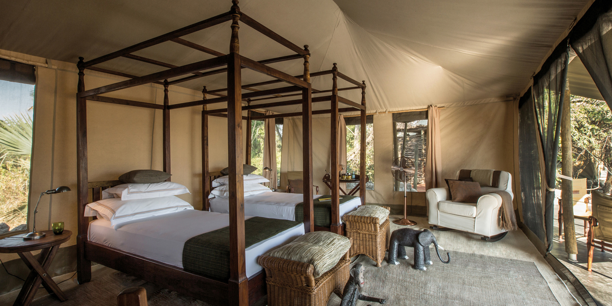 chem chem safari lodge family room tanzania yellow zebra safaris