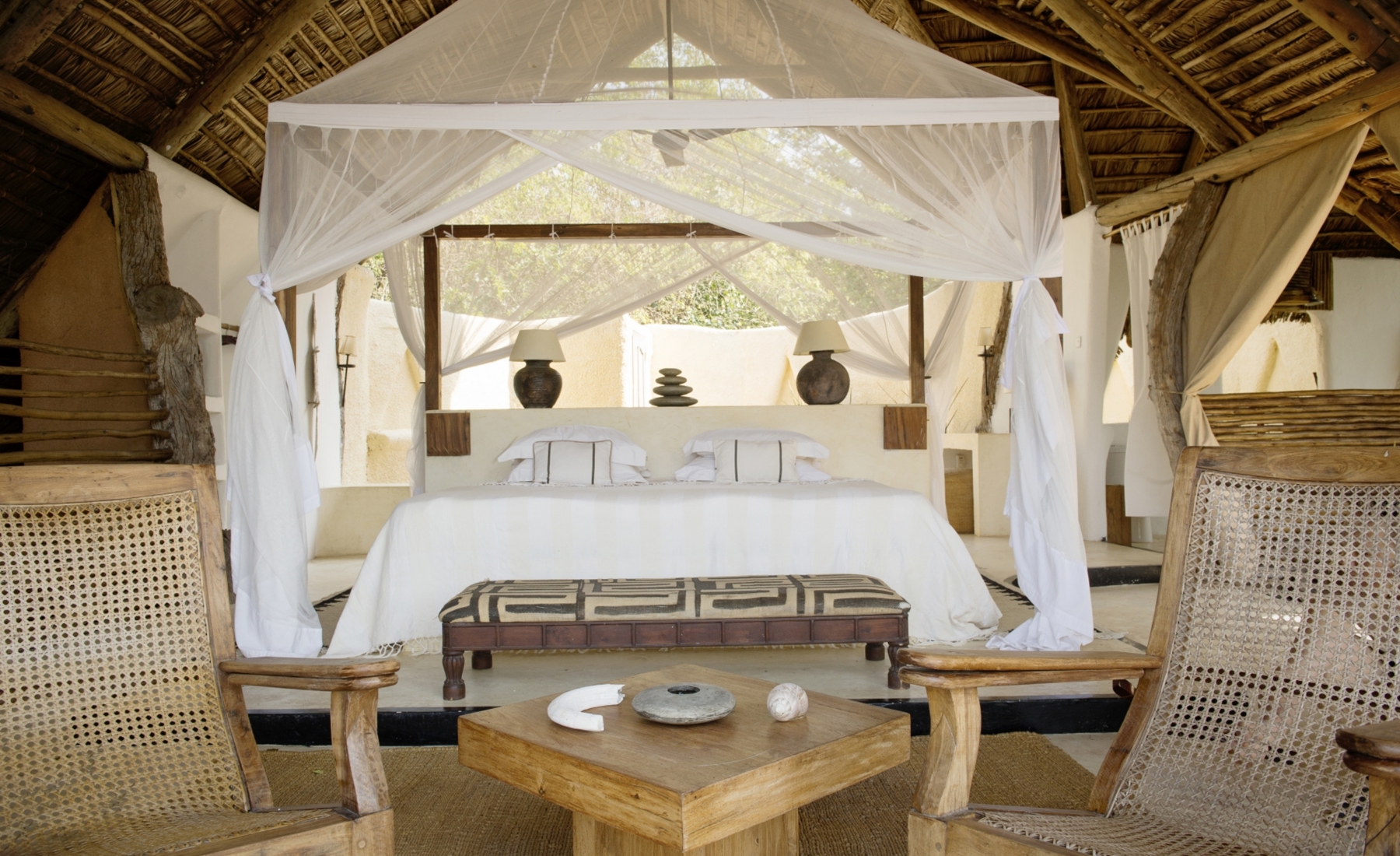 kiba point camp double bedroom tanzania yellow zebra safaris