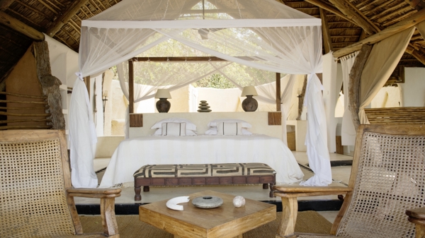 kiba point camp double bedroom tanzania yellow zebra safaris